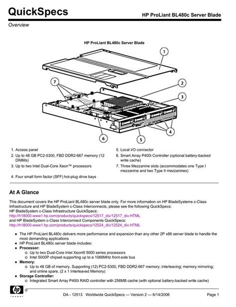 hp proliant bl480c pdf manual